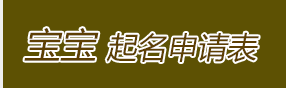 宝宝起名申请表